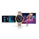 25. VELTORI VT340-1 Women's Smartwatch Gold Bracelet + Pink Silicone Strap
