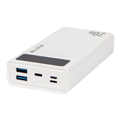 4. BLOW POWER BANK 20000MAH QC+PD 20W + LIGHTNING WHITE PB20E