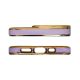2. Fashion Case for iPhone 12 Pro Gold Frame Gel Cover Purple