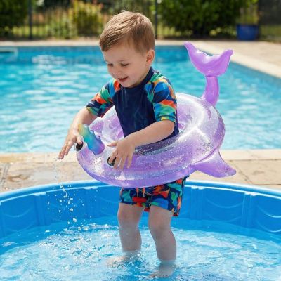 5. INFLATABLE RING 89x64.5CM WHALE GLITTER 35641