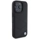 4. BMW Signature Leather Crossing Lines Pattern iPhone 16 Pro Case - Black