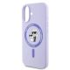 6. Karl Lagerfeld Silicone Karl&Choupette Ring MagSafe iPhone 16 Case - Purple