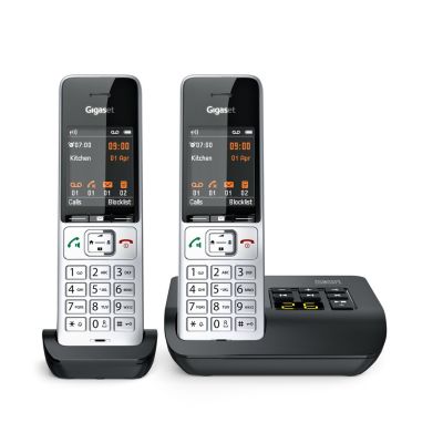 14. Gigaset COMFORT 500A duo analog/DECT telephone Caller Name and ID Black, Silver