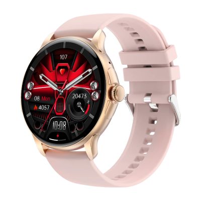 3. Rubicon RNCF35 ROSE GOLD Women's Smartwatch Bracelet + Strap Pink