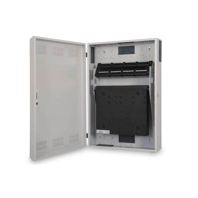3. Digitus SLIM 19" 3U 600x200 wall-mounted network cabinet, solid door, gray, undivided, assembled, 100kg