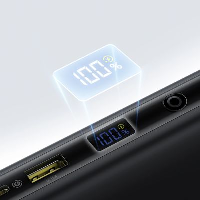 10. Baseus EnerFill FC41 20000mAh 100W Power Bank with Digital Display and Built-in Dual USB-C Cable - Black