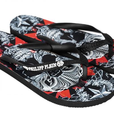 6. Philipp Plein M IMPS900 men's flip-flops