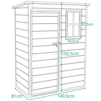 16. PVC GARDEN TOOL HOUSE 152x91x192.5CM