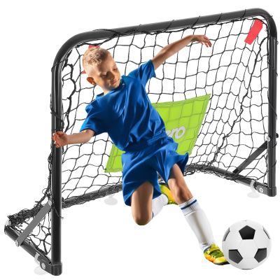 20. SET OF 2 METAL GOALS WITH NET, BALL, PUMP 60X45X24CM ENERO