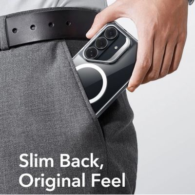 8. ESR Classic Hybrid Kickstand MagSafe Case for Samsung Galaxy S26+ - Transparent