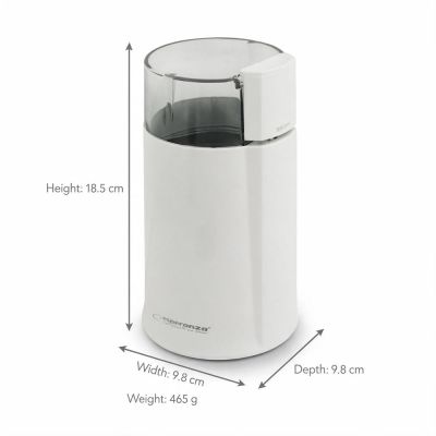 7. Esperanza Espresso EKC001W Coffee Grinder (160 W; Blade Grinder; White)