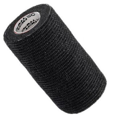 3. REA TAPE ELASTIC BANDAGE COHESIVE BAND SELF-ADHERING 4.5 M 7.5 CM BLACK