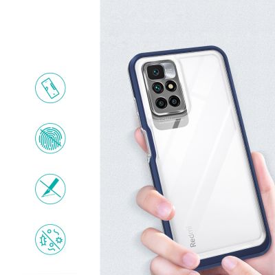2. Clear 3in1 Case for Xiaomi Redmi 10 Frame Gel Cover Blue