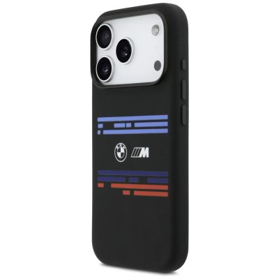 2. BMW M Silicon Horizontal Line MagSafe Case for iPhone 17 Pro - Black