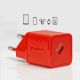 10. SBS TETRGAN1C20R 20W GaN Wall Charger with Power Delivery - Red