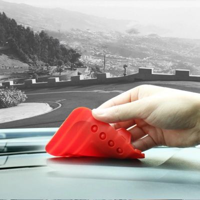 4. Universal car holder silicone phone stand nano pad black