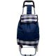 5. TROLLEY SHOPPING BAG ON WHEELS WITH FRAME 31L BLUE WHITE
