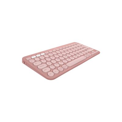 5. Logitech Pebble 2 Combo Keyboard Mouse Included Universal RF Wireless + Bluetooth QWERTY American International Pink