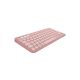 5. Logitech Pebble 2 Combo Keyboard Mouse Included Universal RF Wireless + Bluetooth QWERTY American International Pink