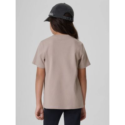 2. Girls' regular printed T-shirt 4F 4FJKAW26TTSHF4424-83S