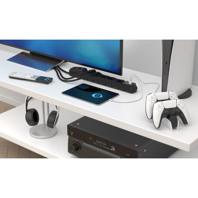 6. Acar S6 USB A+C surge protector (fast charger) 1.5m; black