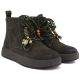 4. Women's leather ankle boots with thick soles, green Artiker 59C1132
