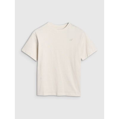 6. Girls' oversize plain T-shirt 4F 4FJWSS25TTSHF1851-12S