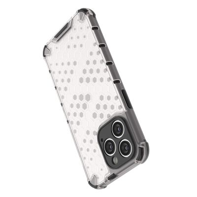 12. Honeycomb case for iPhone 14 Pro Max armored hybrid cover transparent