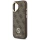 6. Guess 4G Strass Logo & Big Strap Metal Buttons MagSafe Case for iPhone 17 - Brown