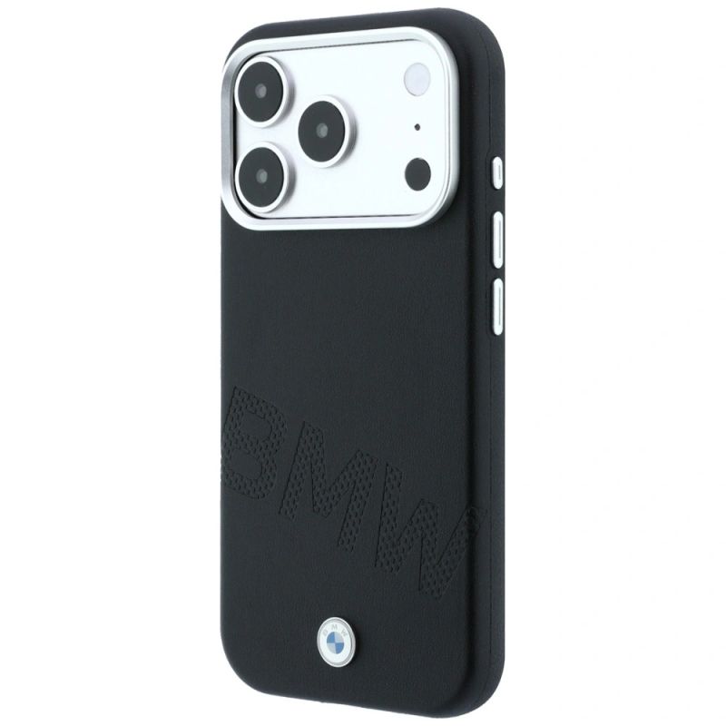 2. BMW Sign Inclined Deboss Letters MagSafe Case for iPhone 17 Pro / 18 Pro - Black