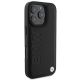 4. BMW Leather Hot Stamp iPhone 16 Pro Max Case - Black