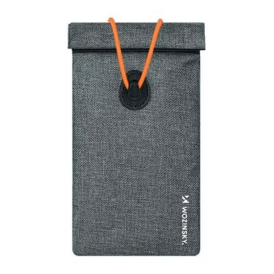 2. Wozinsky WPB-R12 RFID Blocking Phone Case with Flap and String 21.5x12 cm - Gray