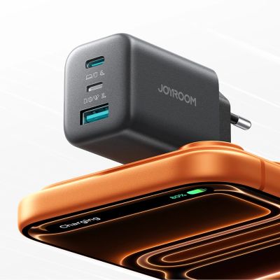 9. Joyroom JR-TO1 GaN 45 USB-C Lightning USB-A Wall Charger - Black