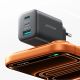 9. Joyroom JR-TO1 GaN 45 USB-C Lightning USB-A Wall Charger - Black