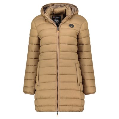 Women’s Jacket Geographical Norway ATIKAMAP LONG HOOD TAUPE DB LADY 233 (WZ5137F/GN-TAUPE)