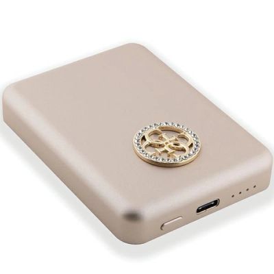 4. Guess MagSafe 4G Strassed Metal Logo induction power bank 15W 5000mAh - gold