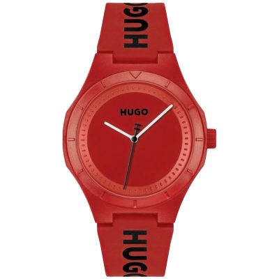 HUGO Lit For Him Red Men's Watch 1530346 + BOX