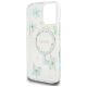 7. Guess Resin Flowers Glitter MagSafe iPhone 16 Pro Case - Clear Green