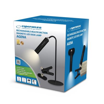 10. ESPERANZA ESPERANZA 3-IN-1 LED DESK LAMP AGENA BLACK ELD118K
