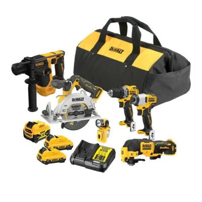 DEWALT.COMBO KIT 12V DCK611P1D2 (DCH072+DCS512+DCD701+DCF801+DCS353+DCL510) 1x5.0 2x2.0Ah BAG