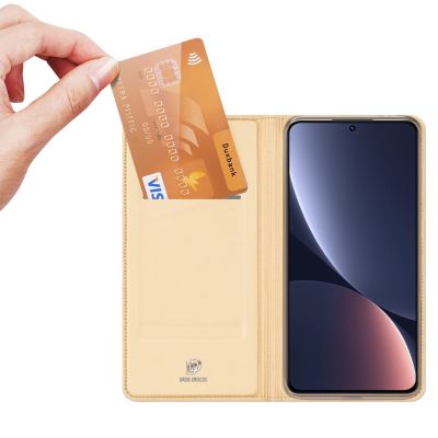 2. Dux Ducis Skin Pro Case Xiaomi 13 Flip Card Wallet Gold Stand