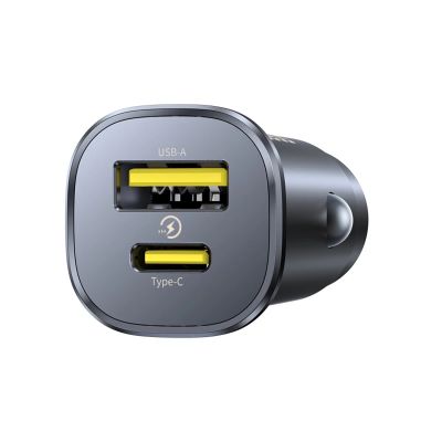 3. Baseus GoTrip USB-C / USB-A 30W Car Charger - Black