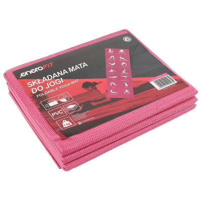 10. FOLDABLE YOGA MAT 1700x600x5MM PINK ENERO FIT