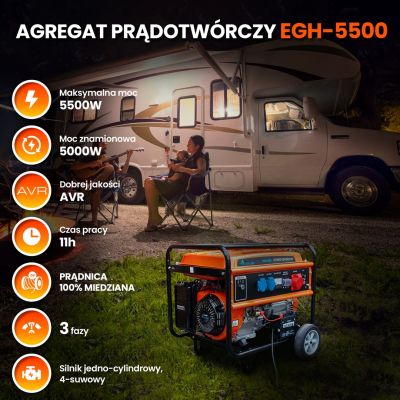 8. Extralink EGH-5500 hybrid generator
