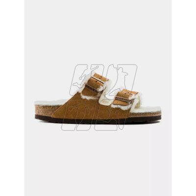 9. Birkenstock Arizona Shearling Mink W 1001135 flip-flops