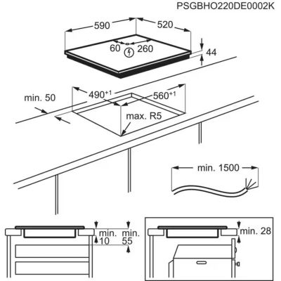 13. ELECTROLUX EIT60433CT SaphirMatt induction hob