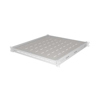 6. LANBERG SLIDING SHELF FOR 19" RACK CABINETS 500 MM GREY (1U/445 X 500 MM, LOAD CAPACITY UP TO 35 KG, 4-POINT MOUNTING)