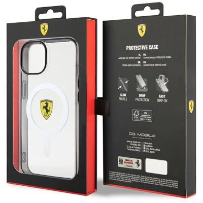 8. Ferrari FEHMP14SURKT iPhone 14 6.1" clear/transparent hardcase Outline Magsafe
