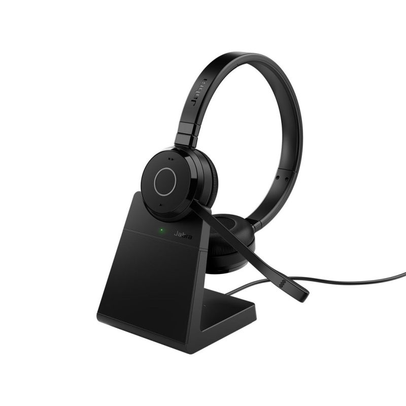 2. Jabra Evolve 65 TE Headset Wired & Wireless Headband Office/Call Center USB Type-A Bluetooth Charging Cradle Black