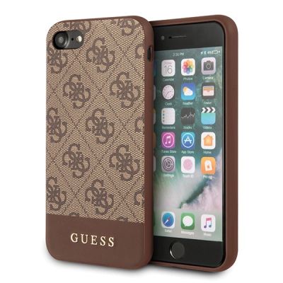 Guess 4G Stripe Collection case for iPhone 7 / 8 / SE 2020 / SE 2022 - brown